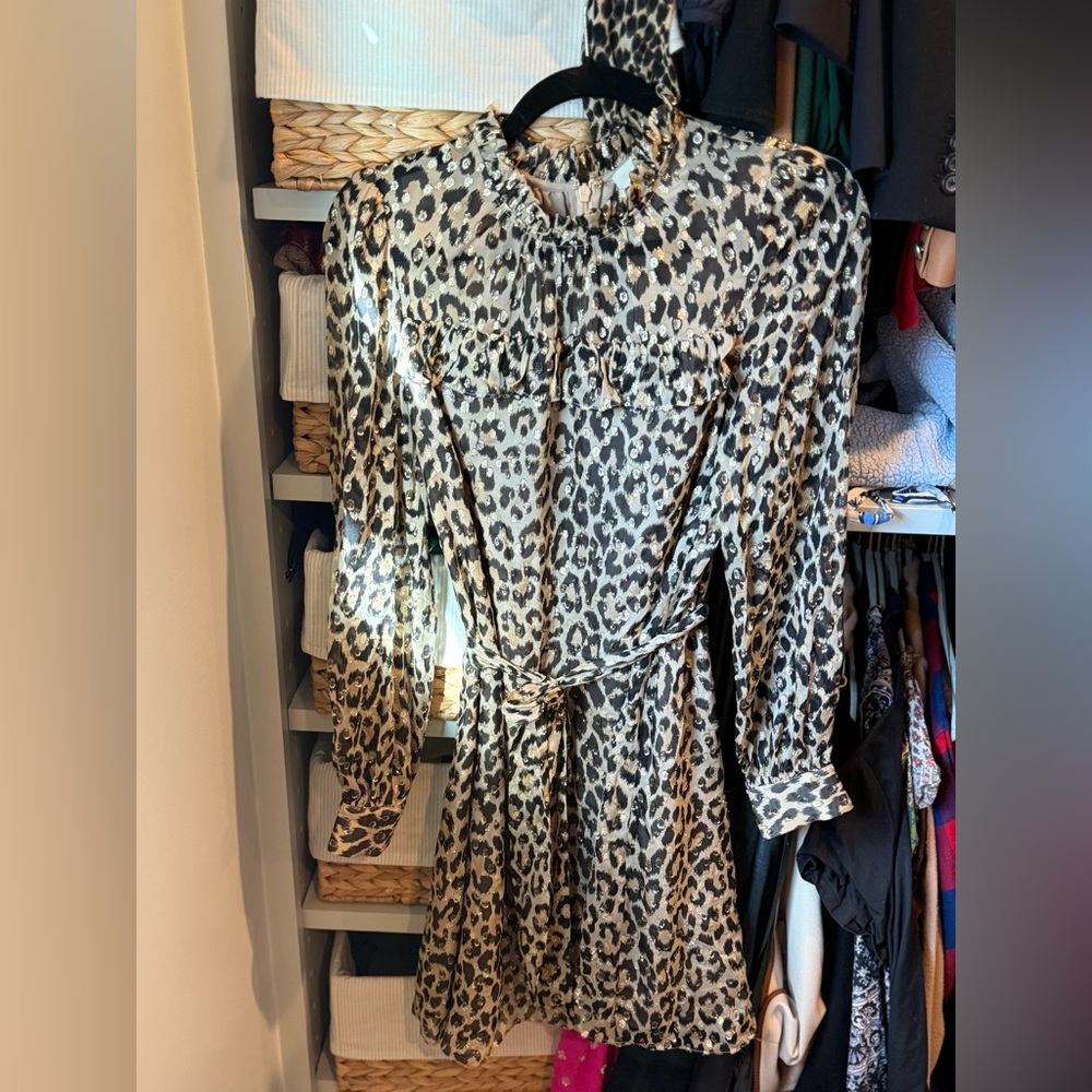 Kate Spade New York Metallic Accent Leopard Print Mini Size 6